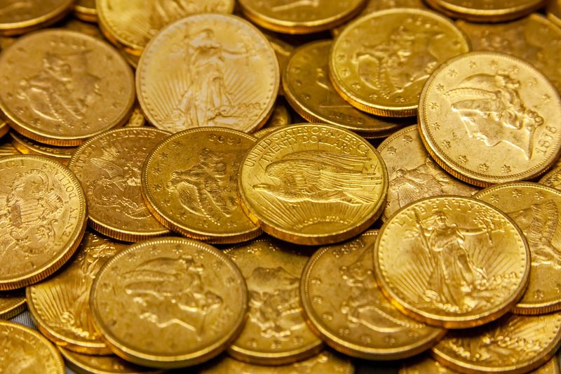 Saint-Gaudens gold double eagles like those found in Highland Park, Texas estates