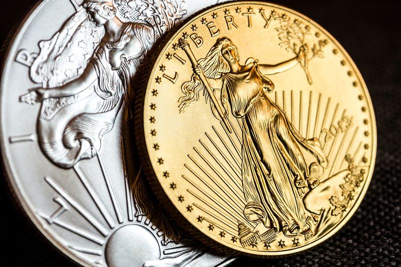 American Gold Eagle and Silver Eagle bullion coins of the kind Plano sellers bring